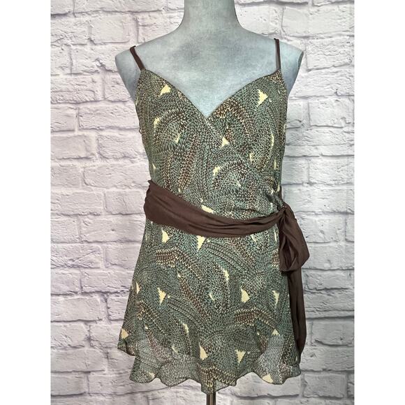 Y2K Silk Wrap Blouse - Picture 1 of 10